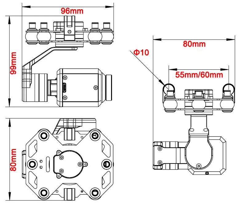 Tarot TL3T20 3-axis Gimbal 640 - огляд і ціна Drone With Camera